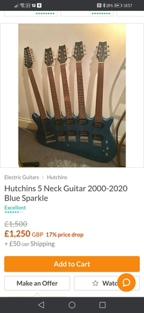 Guitars have changed over the years since I used to play but this is taking the piss