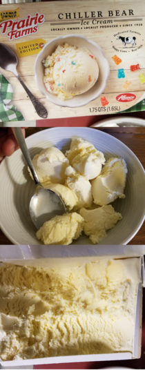 Gummy Bear Ice Cream sounded interestingbut tastes a lot like vanilla
