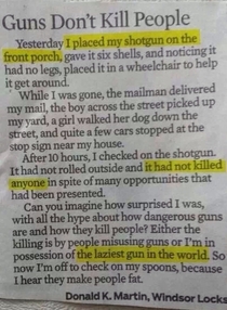 Guns dont kill people