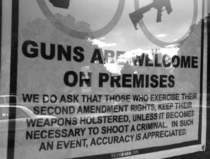 Guns welcome