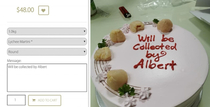 Guy orders birthday cake online for the first time
