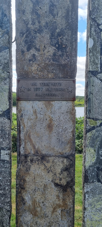 Had a little staycation in Ireland where Im from and this was wrote on one of the statues we came across found it hilarious
