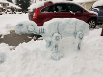 Had a snow day today - kids are out of the house but I still made a walker It looks a little depressed