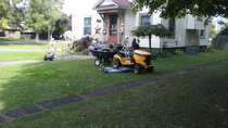 Halloween Decorations In someones yard