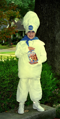 Halloween  My grandmother had a Pillsbury Doughboy costume custom made my parents stuffed me with cotton and I baked in the South Carolina heat
