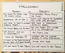 Halloween Theory vs Reality