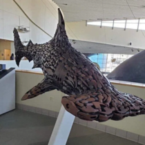 Hammerhead shark made out of hammer heads