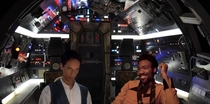 Han and Lando in the Falcon