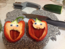 Happy red pepper