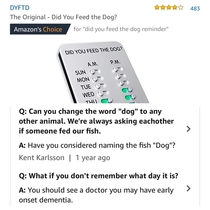 Have you considered naming the fish Dog