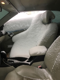 Hazards of a New York winter  degrees with the windows down Wednesday  of snow on Thursday