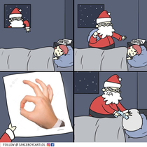 He did it to santa