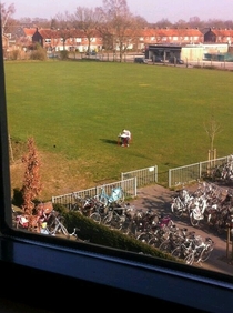 He was sent out of class for staring out of the window