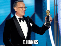 He won a Golden Globe and he said