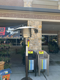 Heat so strong in Texas its melting outdoor space heaters