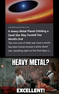 Heavy metal planet