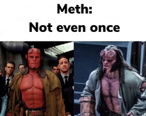 Hellboy out here lookin rough