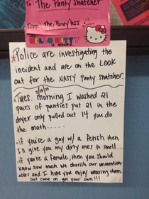 Hello Kitty was a good use of explaining panty snatching
