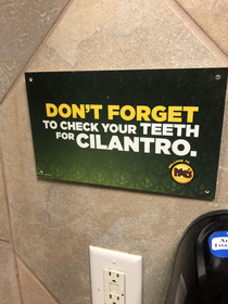 Helpful sign at moes