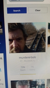 Helping my newly separated mom navigate OkCupid when we came across this guy
