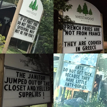 Here you go Reddit the rest of the dad joke signs for this week