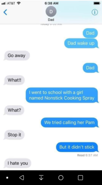 Hey Dad you know Pam