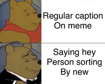 Hi person sorting by new