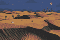 Hidden in the Dunes   color pixel art by me