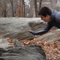 High-fiving a squirrel