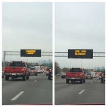 Highway sign on  south in Medford mass