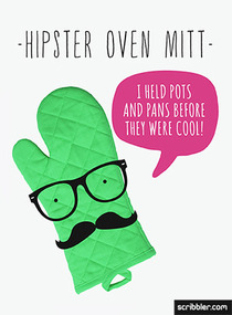 Hipster Oven Mitt