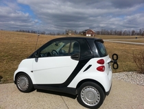 His grannys smart car It spins when shes drivingCool enough 