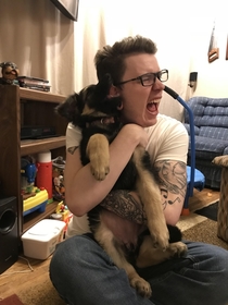 Hold the new puppy they said