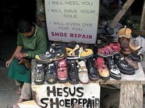 Holy shoe repair