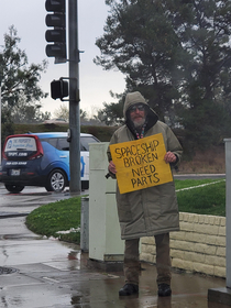 Homeless man in SD California