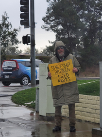 Homeless man in SD California