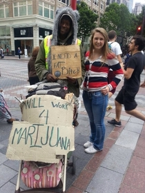 Homeless man in Seattle