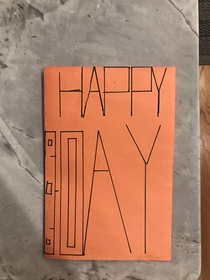 Homemade birthday card from my  year old Is that a B