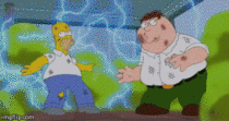 Homer and Peter swap art styles