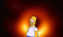 Homer Simpson backs into the black hole