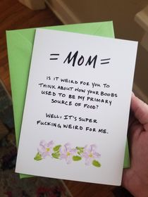 Honest mothers day card