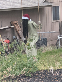 honey you need to take down the Halloween decorations and put up Christmas ones