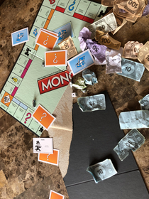 How a friendly game of monopoly ends in our house