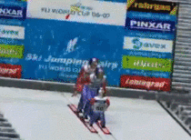 How Americans Ski Jump According To Japanese Game