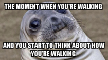 How awkward walking starts