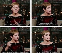 How Emma Watson accidentally asked for a rubber condom In class - Meme Guy