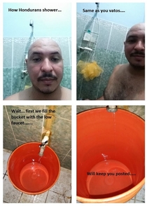 How Hondurans shower