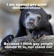 How I feel with my gay pride activist friends