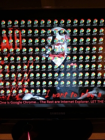 How my friend returned my computer after fixing it See desktop background