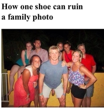 How  shoe can ruin a family photo